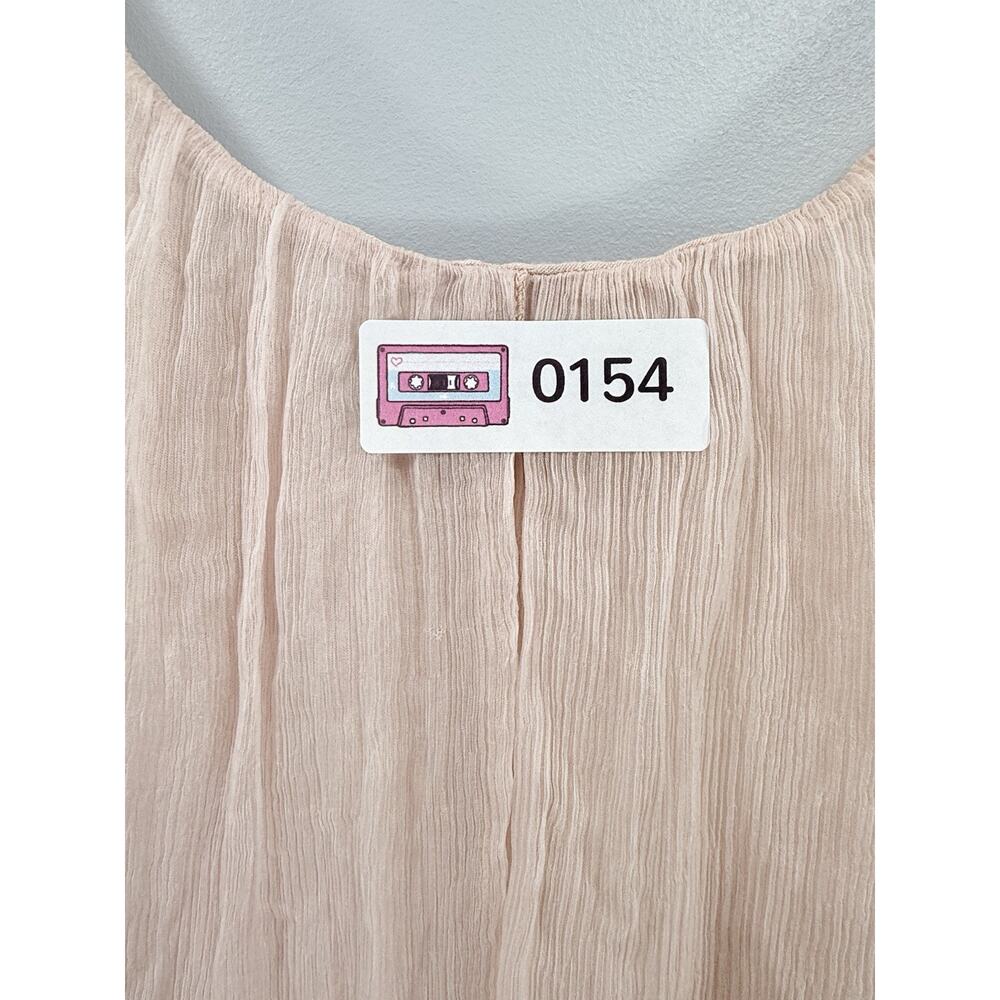 Bellambia 100% Italian Silk Soft Pink Blouse With Flowy Asymmetrical Hem Size M - Picture 8 of 8